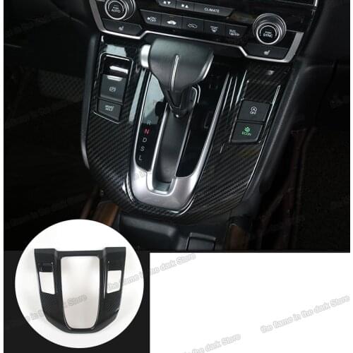 Lsrtw2017 for Honda CRV CR-V Car Gear box Panel Trim Interior Accessories carbon fiber abs 2017 2018 2019 2020 2021 patch cover