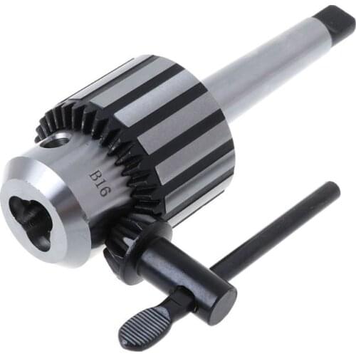 0.5-13mm 1/2" Mini Lathe Bench Drill Chuck B16 Heavy Duty Key Drill Chuck MT2 Shaft for Drill Presses Lathes Spindle