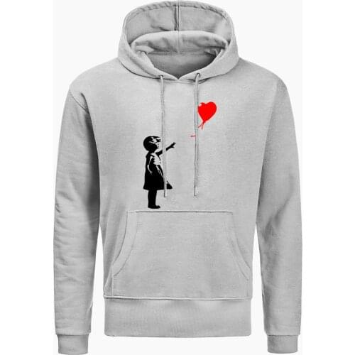 2019 New Pullover Hoodies Fashion Balloon Girl Banksy Sweatshirt Autumn Personalized Coat Casual Hip Hop Mens Streetwear Hoody