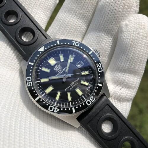 New Arrival 2020! SD1962 Steeldive Brand 200M Water Resistant Ceramic Bezel Lid Shape 15.6mm Sapphire Glass Mens Dive Watch