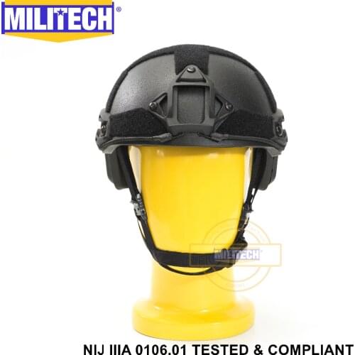 ISO Certified 2019 New MILITECH BK NIJ Level IIIA 3A FAST High XP Cut Bulletproof Aramid Ballistic Helmet With 5 Years Warranty