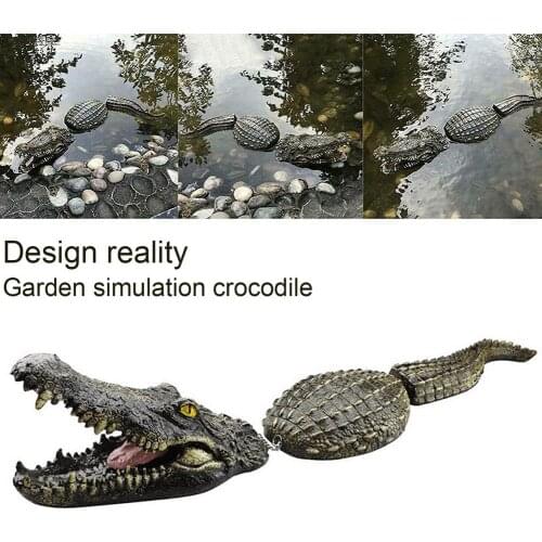 Floating Crocodile Art Decoration Garden Foam Animal Statue Simulated Pond Decors Resin Simulation Halloween Decor Ornament Hot