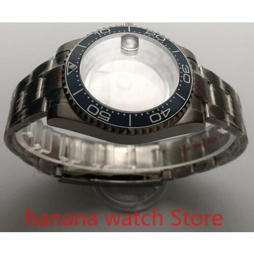 Suitable for NH35 NH36 Mingzhu2813 Miyota automatic chain 40mm stainless steel case, transparent cover and white rotating bezel