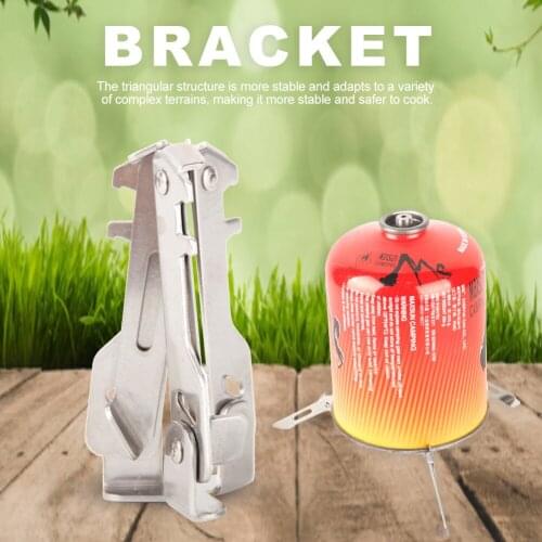 Adjustable Camping Gas Tank Bracket Foldable Outdoor Camping Hiking Cooking Stove Stand Cartridge Canister Tripod Accessories #W