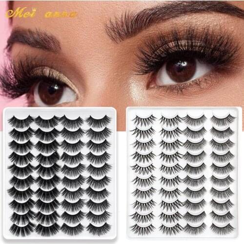 MEIANNA 5/10/20Pairs 3D Mink Lashes Natural Eyelashes Dramatic False Eyelashes Faux Makeup Tools Fake Eyelash Extension