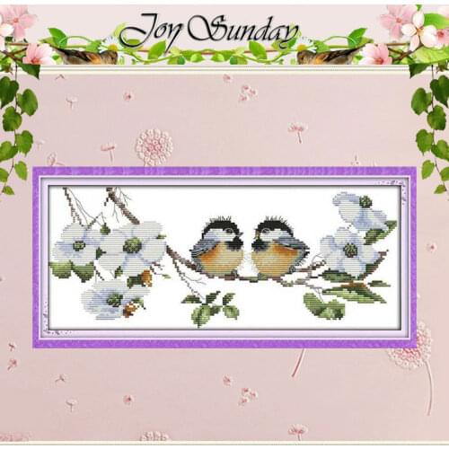Happy Birds Patterns Counted Cross Stitch 11CT 14CT Cross Stitch Sets Wholesale Chinese Cross-stitch Kits Embroidery Needlework