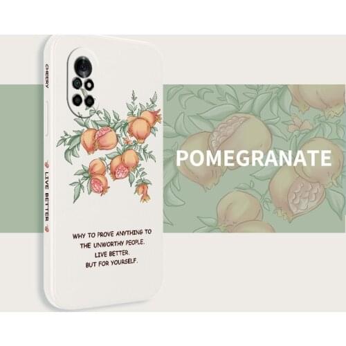 Retro Silicone Fruit Phone Case For Huawei Nova8 8Pro 8SE Nova 7 7Pro 7SE 6 6se 5 5Pro 5Z 5I 5Ipro 5T 4 4E Silicone Cover