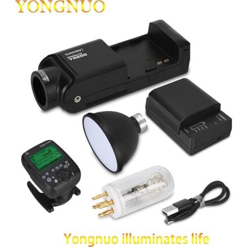 Yongnuo yn200 ttl hss 2.4g 200 w bateria de lítio com usb tipo c, compatível com YN560-TX (ii)/YN560-TX pro para câmera canon ni