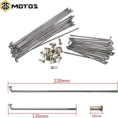ZS MOTOS 40pcs Ural CJ-K750 Motor Front and Rear Stainless Steel Rim Wheel Spokes Kit Set for BMW R12 R75 R72 M1 M72