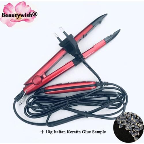 10G Italian Keratin Glue With 1Pc Mini Type Adjustable Temperature Connectors Iron Heat Keratin Hair Extensions Tools Mini Iron