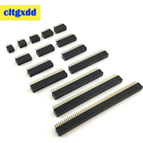 10pcs Double Row Pin Female Header Socket Pitch 1.27mm 2 * 3P 4P 5P 6P 7P 8P 10P 12P 14P 15P 20P 25P 30P 40P 50Pin Connector