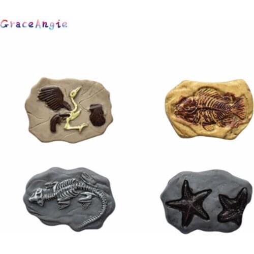 10Pcs Resin dinosaur fossil Boy Gift Mix Colorful pet Dinosaurs Flatback Cabochon Hair Scrapbook DIY Decor Home Figurine Crafts