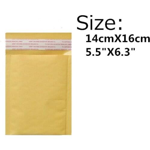 100PCS/LOT Kraft Bubble Mailers Padded Envelopes Bags 5.5"X6.3" 14cmX16cm