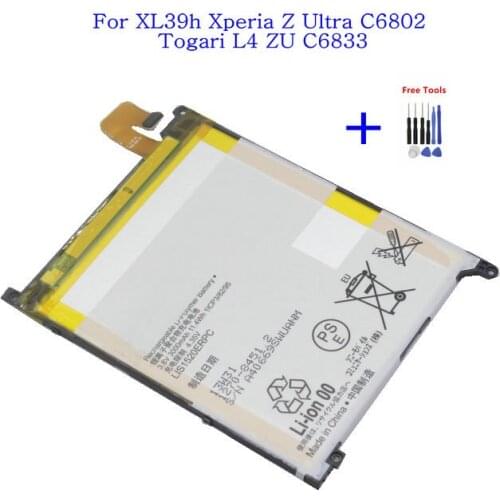 1x 3000mAh LIS1520ERPC Replacement Battery For Sony Xperia Z Ultra XL39 XL39H C6802 C6806 C6833 Togari L4 ZU + Repair Tools kit