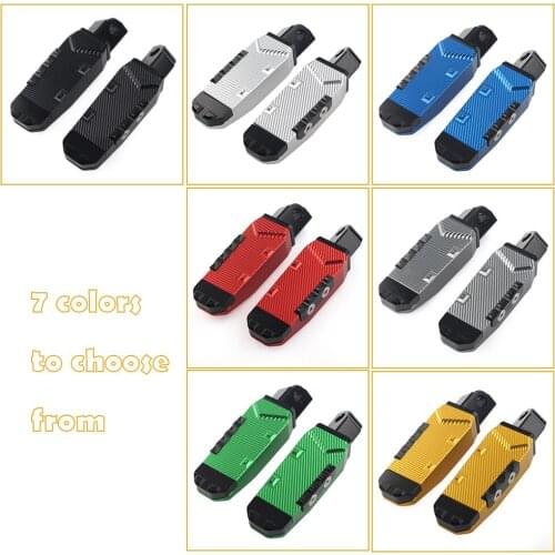 2x Motorcycle Rear Footrests Foot Pegs Pedal Pads For Suzuki GSX-R 600 750 GSXR1000 GSXR1300 Hayabusa GSR600 GSR750 CNC Aluminum