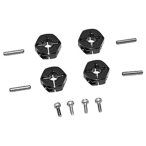 4pcs/et Aluminum Alloy Front Rear Hex Coupler Hexagonal Adapter Locknut for 1/10 AXIAL SCX10 II UMG10 RC Car Upgrade Kits