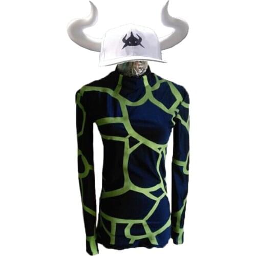 Free shipping One Piece Dellinger Cosplay Costume top+hat Custom Made