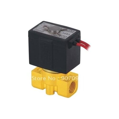 Free Ship G1/4'' SMC Equivalent VX2120 2 Way Brass Solenoid Valve Model VX2120-08