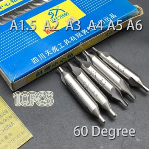 10PCS HSS Center Drills 60 Degree Countersink Drill Bits Set Tool 1.5mm 2.0mm 2.5mm 3mm 4mm