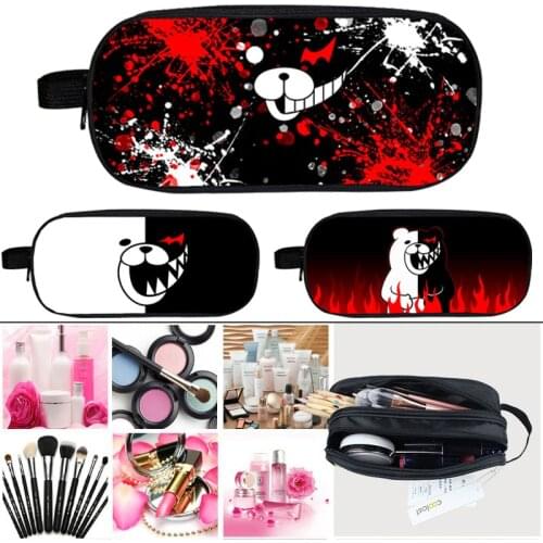 Danganronpa Monokuma Pencil Case 3D Print Anime Multifunctional Stationery Large Capacity Stationery Cartoon Make Up Boxes