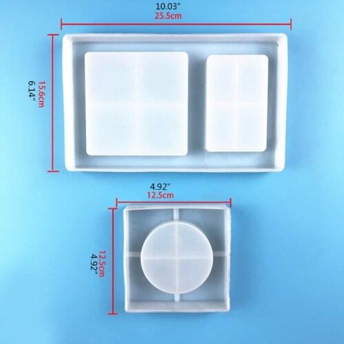 T8DE DIY Crafts Storage Box Epoxy Resin Mold Ashtray Cigarette Case Silicone Mould
