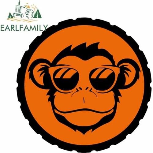 EARLFAMILY 13cm For Gorilla Windshield Car Stickers Personality Creative Decal Car Accessories Waterproof Scratch-Proof