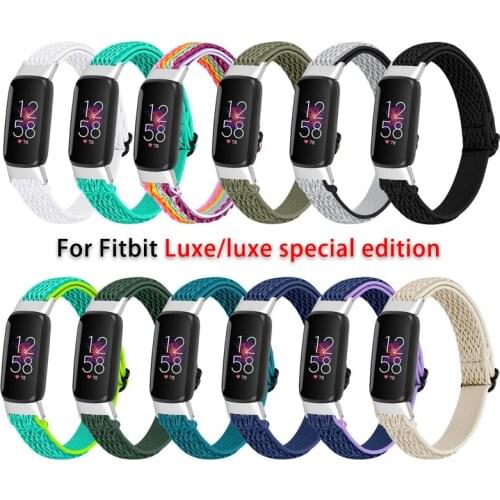 Elastic Nylon Band For Fitbit Luxe Smart watch Braided Adjustable Bracelet correa For Fitbit Luxe Special Edition Accessories