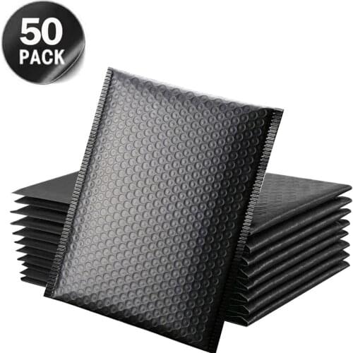 Envelopes for Packaging Black Bubble Mailer 50pcs Mailer Poly Bubble Padded Mailing Self Seal Shipping Bag Bubble Padding Black