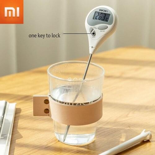 Xiaomi Deli Thermograph Stainless Steel 304 Kitchen Digital LCD Thermometer Food Milk BBQ Dining Household Cooking Thermometer