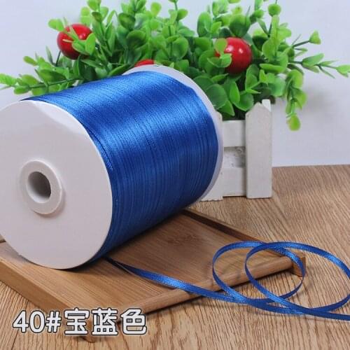 New Arrive 1/8" (3mm) (10 Meters/lot) Royal blue Silk Satin Ribbon Wedding Christmas Handmade DIY Material Decoration Ribbons