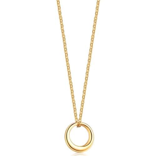 2021 Fashion And Ins Jewelry Gold Circle Necklace Simple Europe And America Style And Temperament Necklace Suitable For Women