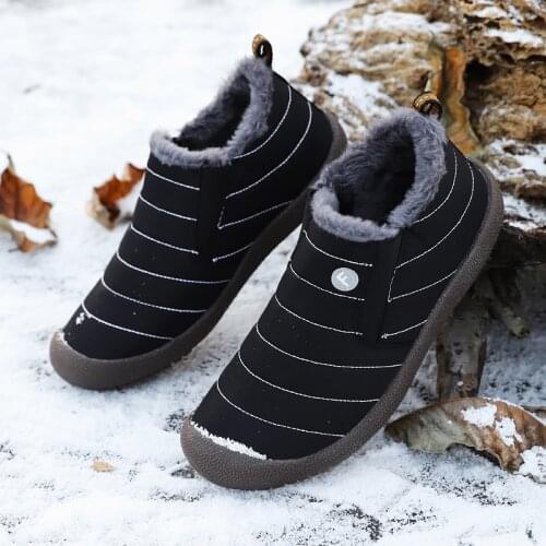 Men Boots Lightweight Winter Shoes For Men Snow Boots Waterproof Winter Footwear Plus Size 48 Slip On Unisex Ankle Winter Boots
