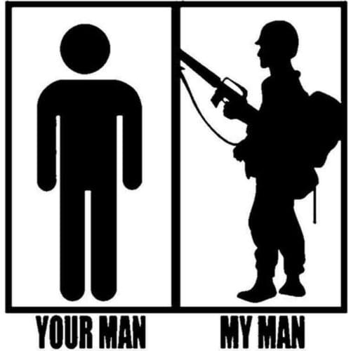 Your Man My Man Warrior Car Window Bumper Vinyl Decal JDM Sticker Funny Personality Stickers12.7CMx 12.9CM