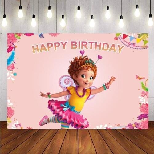 Customized Princess Backdrop Fancy Nancy Girls Birthday Party Baby Shower Photography Background Photo Studio Banner Decoration