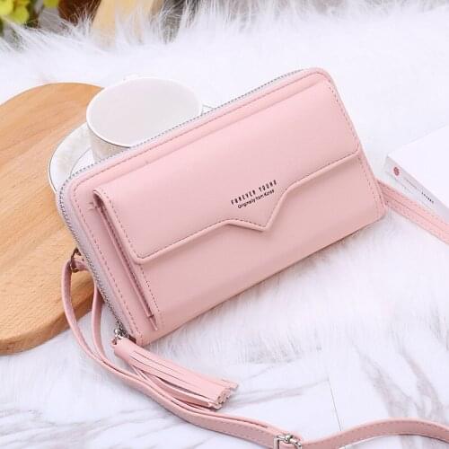 New 2021 womens purse Japan, Korea, Europe and America simple zipper long multi card large capacity pocket
