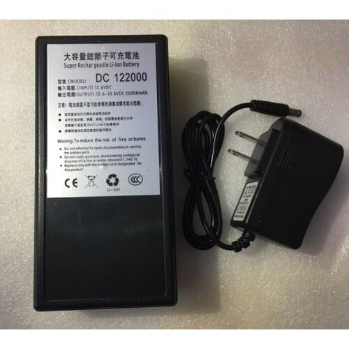 MasterFire 2set/lot High Quality Super DC 12V 20000mAh Rechargeable Lithium-ion Battery Pack For Cameras Camcorders DC 122000