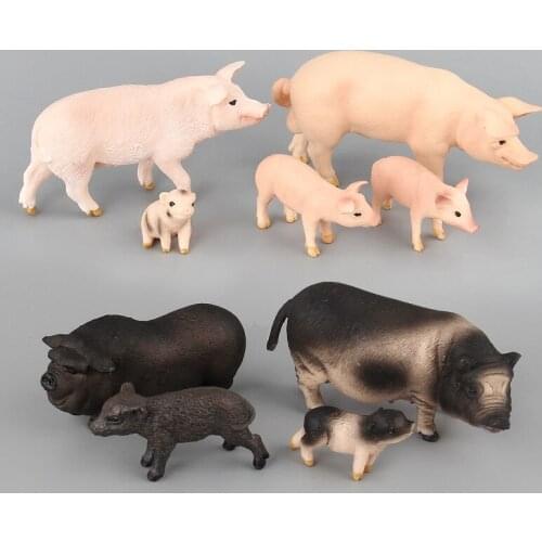 Simulation Animals Model Pig Plastic Action Figures Educational Children Kid Funny Toy Gift Home Decoration