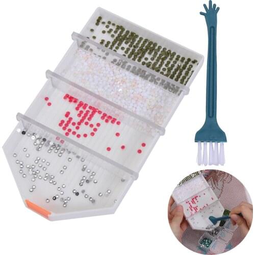 Large Capacity Plastic Drill Plate Diamond Painting Tray Cross Stitch Diamond Painting Accessories Nail Art Beading Plates