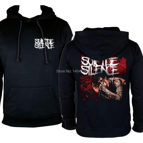 Rocker Suicide silence Band singer Cotton Cool Rock Hoodies Brand jacket Black Heavy Metal Sweatshirt Punk pullover fleece