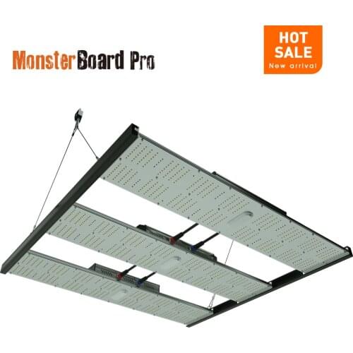 The Best Spreading PPFD Over 5x5 LED Grow Light 720W Knob Dimming + RJ12 Daisy Chain Quantum Lamp Geeklight Monster Board Pro