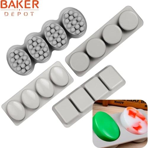 BAKER DEPOT Silicone Mold for soap round molds for pudding pastry baking ice jelly chocolate cake bakeware candy fondant forms