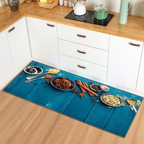 Modern Kitchen Rug Entrance Doormat Home Bedroom Living Room Decoration Long Carpet Hallway Balcony Bathroom Anti-Slip Floor Mat