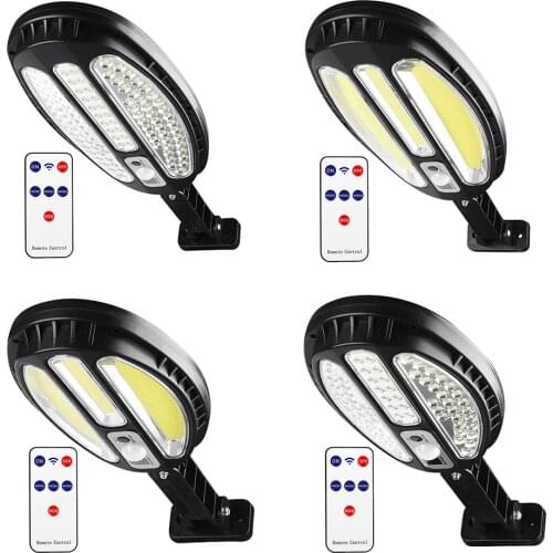 Waterproof Solar Powered Automatic COB Street Lamp Lantern Outdoor Garden LED Human Body Sensor Intelligent Wall Mounted Light