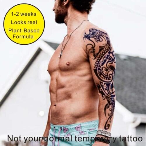 CWP CZQB001 Long Lasting Sleeve Tattoos for Men and Women As Semi Permanent Fake Tattoos