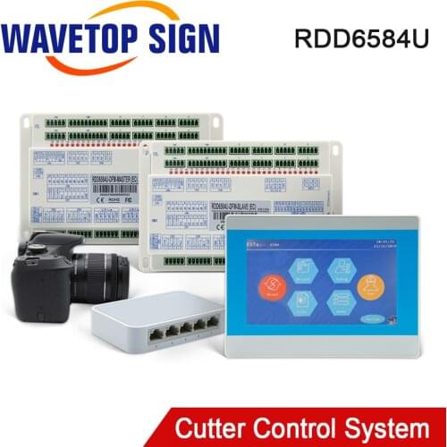 WaveTopSign Ruida RDD6584U-DFM Large-Format Panoramic Double-head Asynchronous Cutter Control System for CNC Vibrating Knife