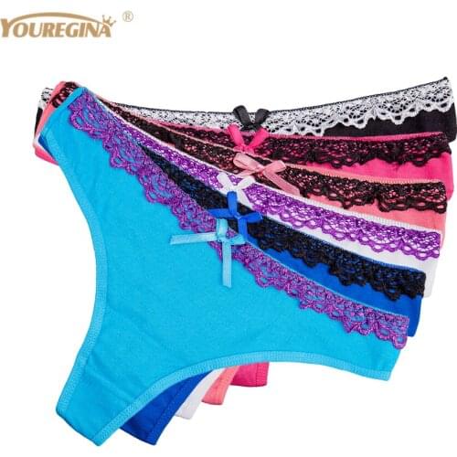 Women Thongs and G Strings Ladies Panties Underwear Tanga Sexy Mujer String Femme Underpants Knickers Bragas 6 pcs/lot
