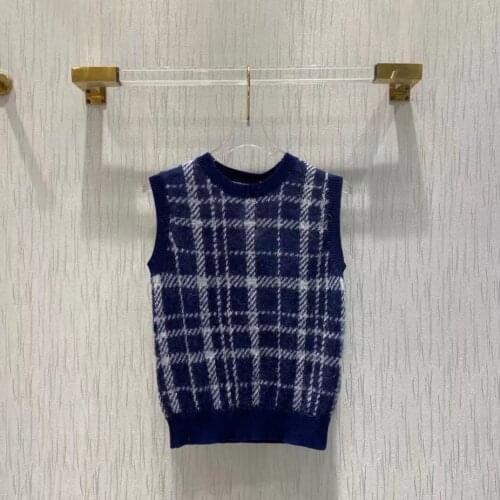 2021 Sweater Vest Women Casual O-neck Knitted Sweater Striped Sleeveless Sweater Vest Autumn Loose Wild Sweater Vest