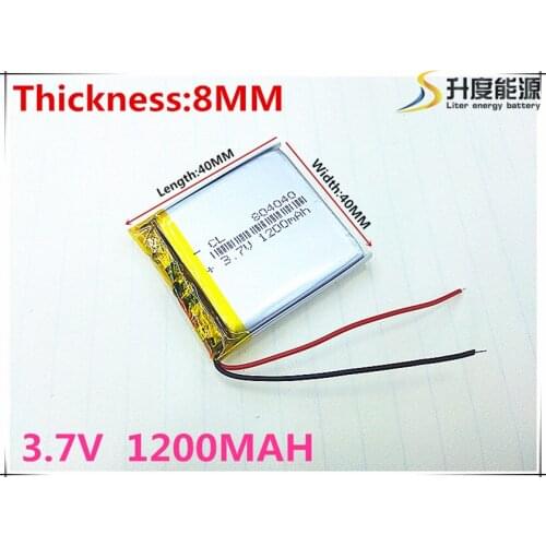 1PCS 804040 3.7V 1200mah Lithium polymer Battery With Protection Board For MP3 MP4 MP5 GPS Glass Digital Product