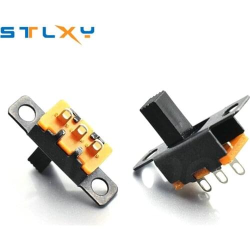 20pcs 50V 0.5 A Mini Size Black SPDT Slide Switch for DIY Power Electronic Projects SS12F15 on-off Toggle Switch Handle 6mm