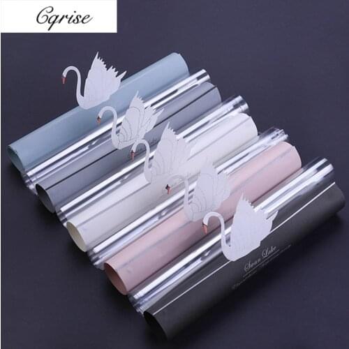 20pcs/lot 53*32cm Swan Shape Rose Flower Packaging Creative Gift Packaging Floral Wraps Supplies Valentines Day Gifts